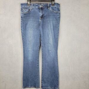 Kut From The Kloth Bootcut Jeans Womens 12 Blue Denim Cotton Stretch Medium Wash